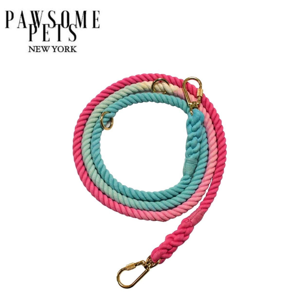 Rose Pink Rope Dog Leash - All Weather